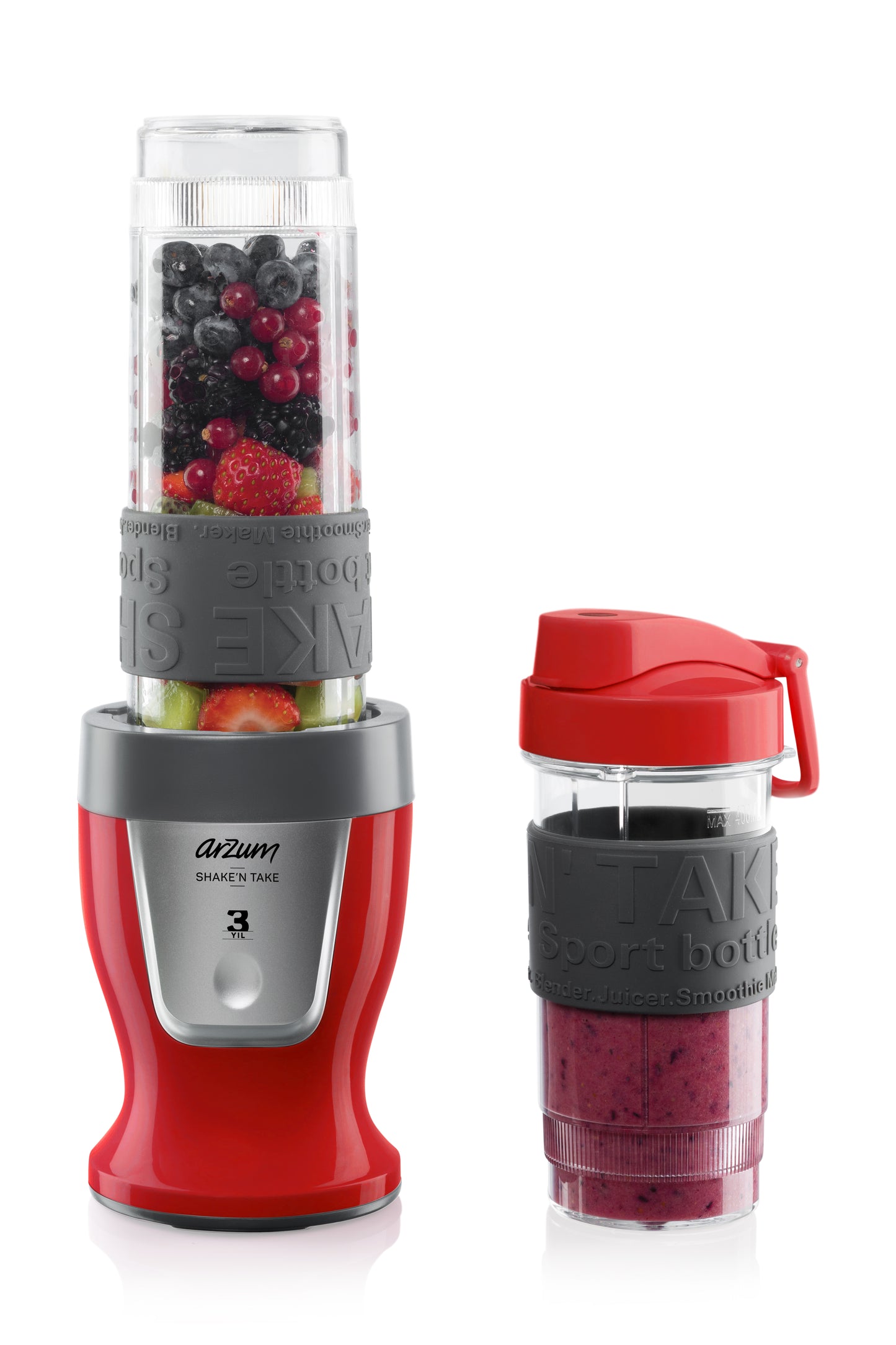 Arzum AR1032-0300 Blender Shake N Take, 300W, Crveni