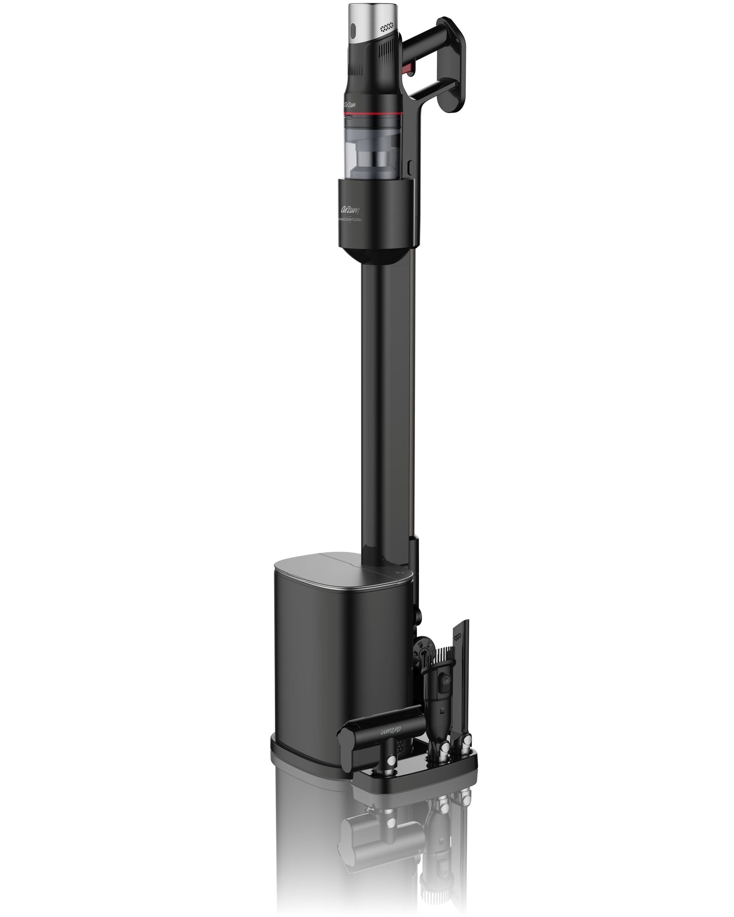 Arzum AR4211-0100 Cordless Stick Vacuum Cleaner with Self-Emptying Station and MOP function MagiClean FlexBin, Black