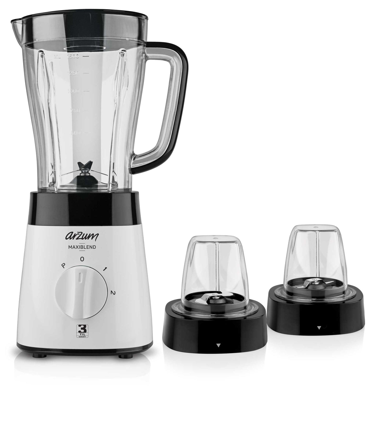 Arzum AR1057-0200 Stoni blender sa dodatkom za seckanje i mlevenje Maxiblend, 500W, Beli