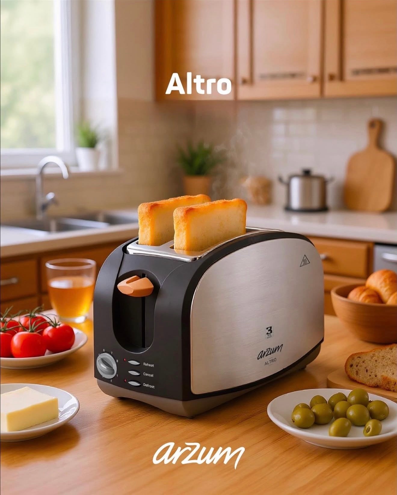 Arzum AR2014-0100 Toster Altro, 900W, Crni